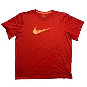 Nike T-Shirt Red Dri-Fit Light Weight Activewear Men Size XL